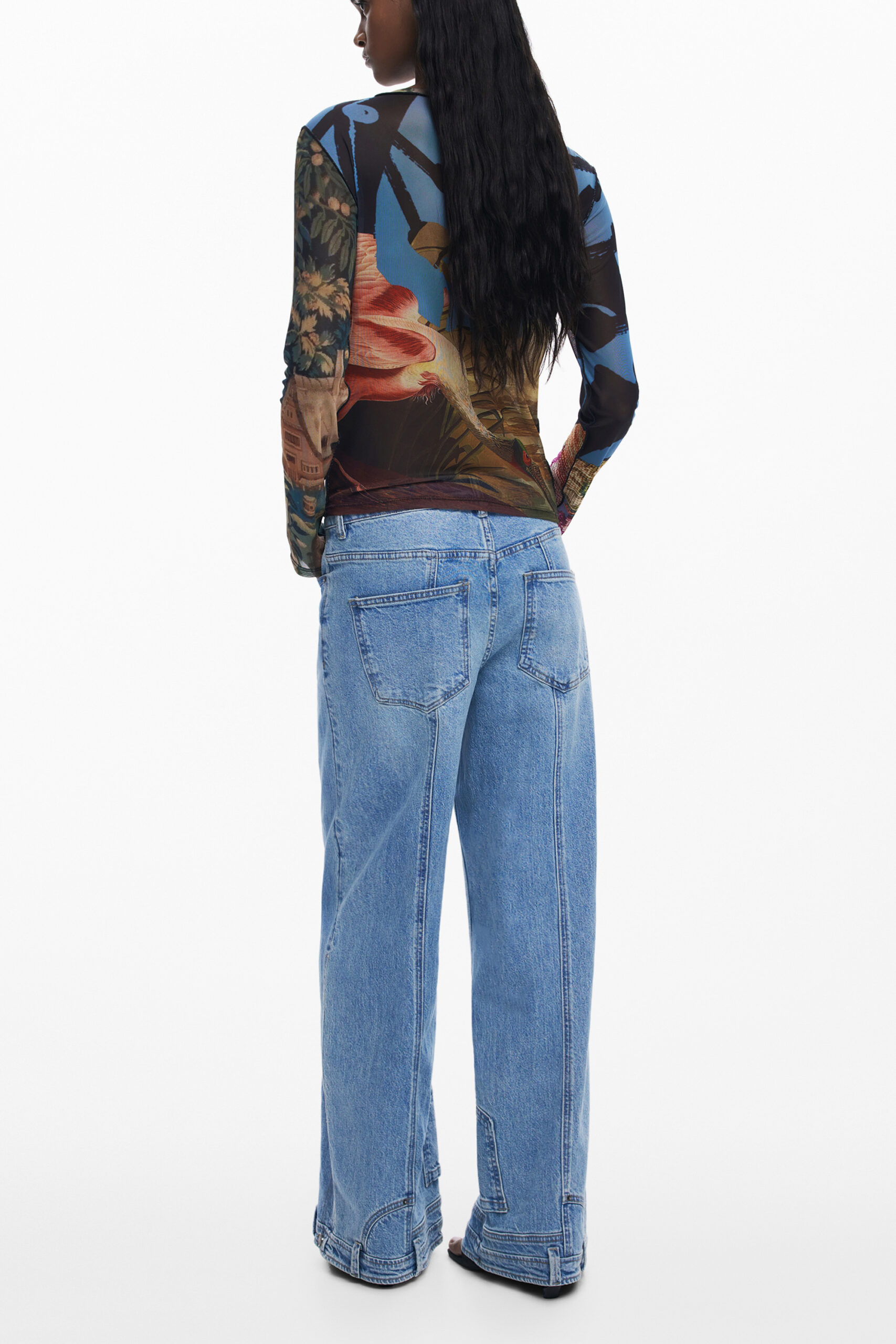 DESIGUAL T-SHIRT MANICHE LUNGHE DONNA - Nero - immagine 2