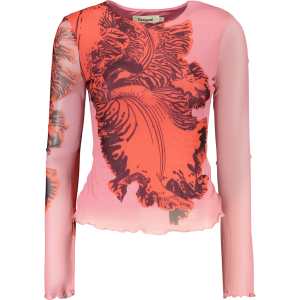 DESIGUAL T-SHIRT MANICHE LUNGHE DONNA - Rosa