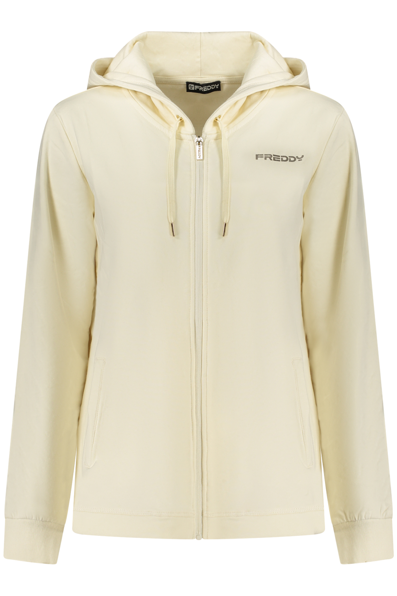 FREDDY FELPA CON ZIP DONNA - Bianco