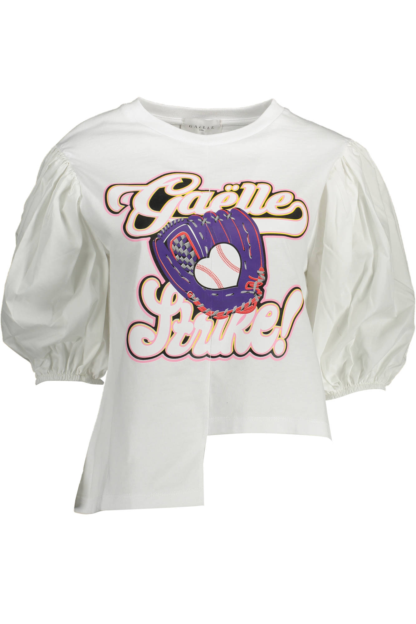 GAELLE PARIS T-SHIRT MANICHE 3/4 DONNA - Bianco