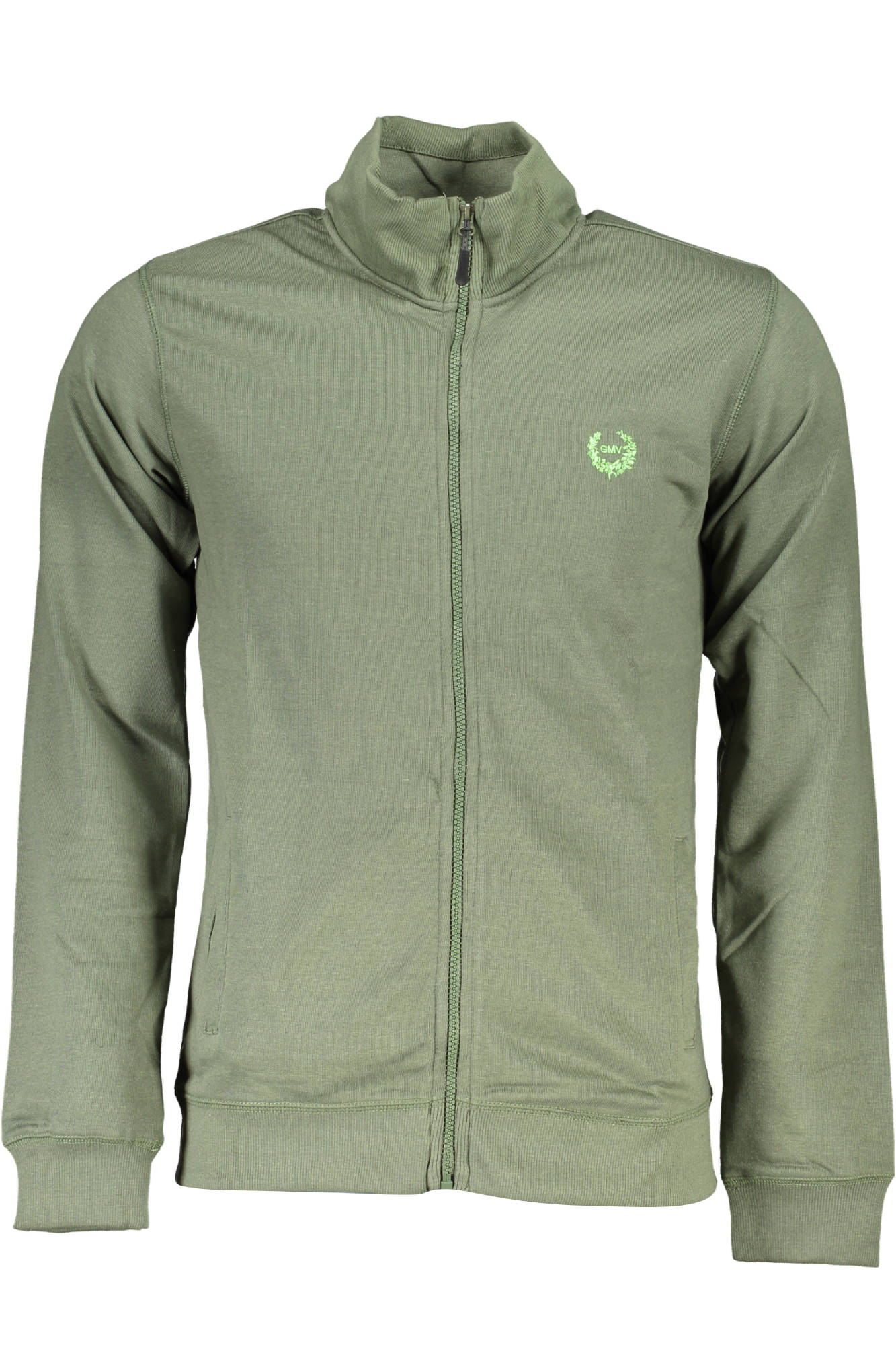GIAN MARCO VENTURI FELPA CON ZIP UOMO - Verde