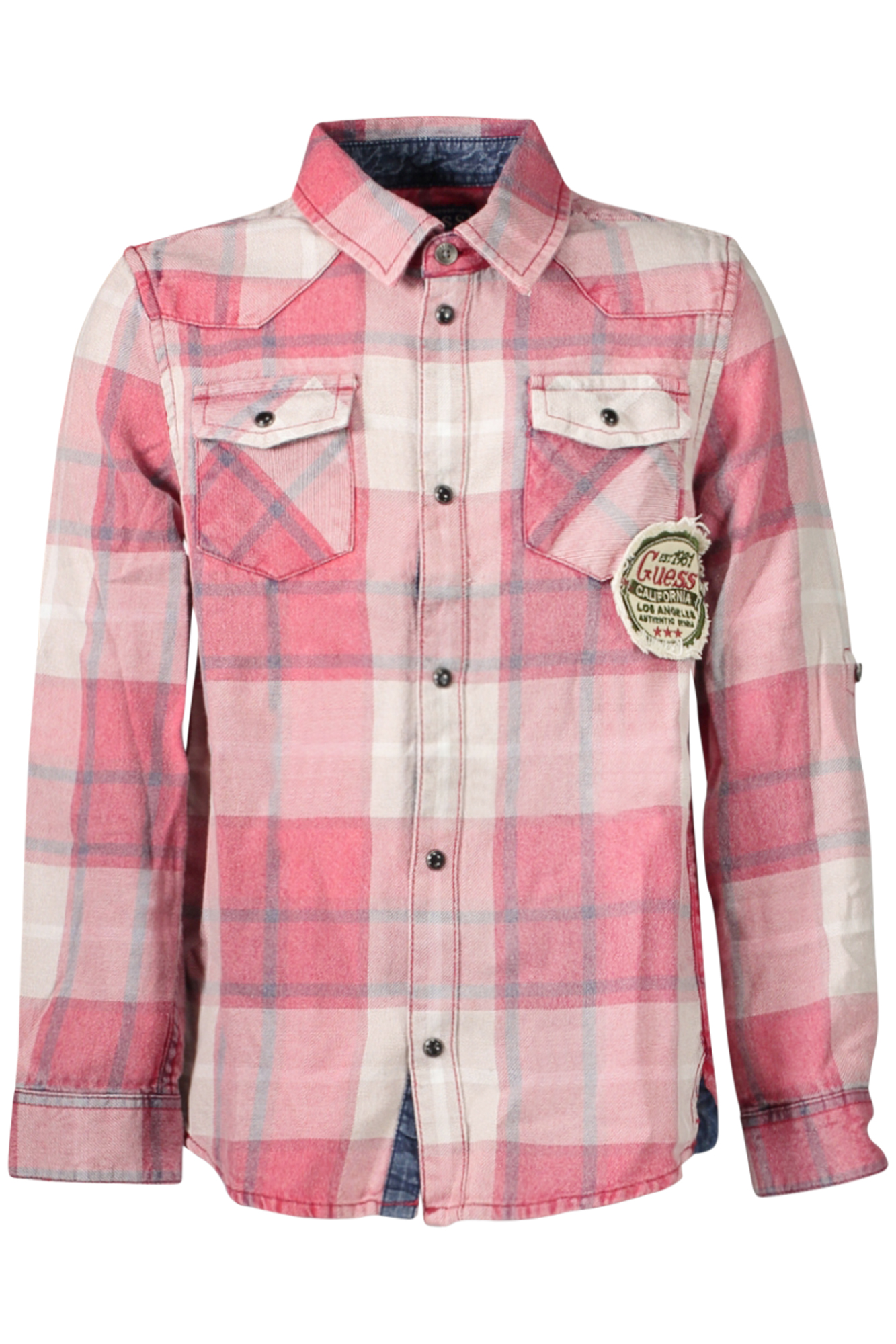 GUESS JEANS CAMICIA MANICHE LUNGHE BAMBINO - Rosso