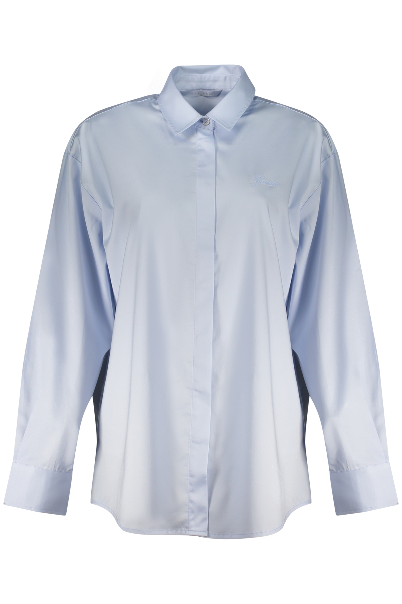 GUESS JEANS CAMICIA MANICHE LUNGHE DONNA - Azzurro