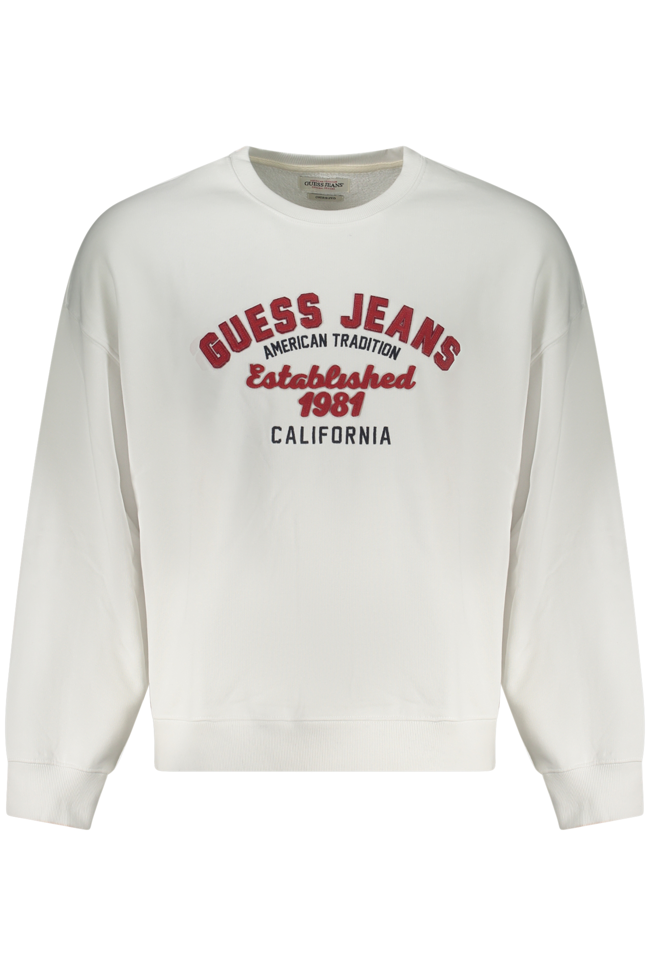 GUESS JEANS FELPA SENZA ZIP UOMO - Bianco