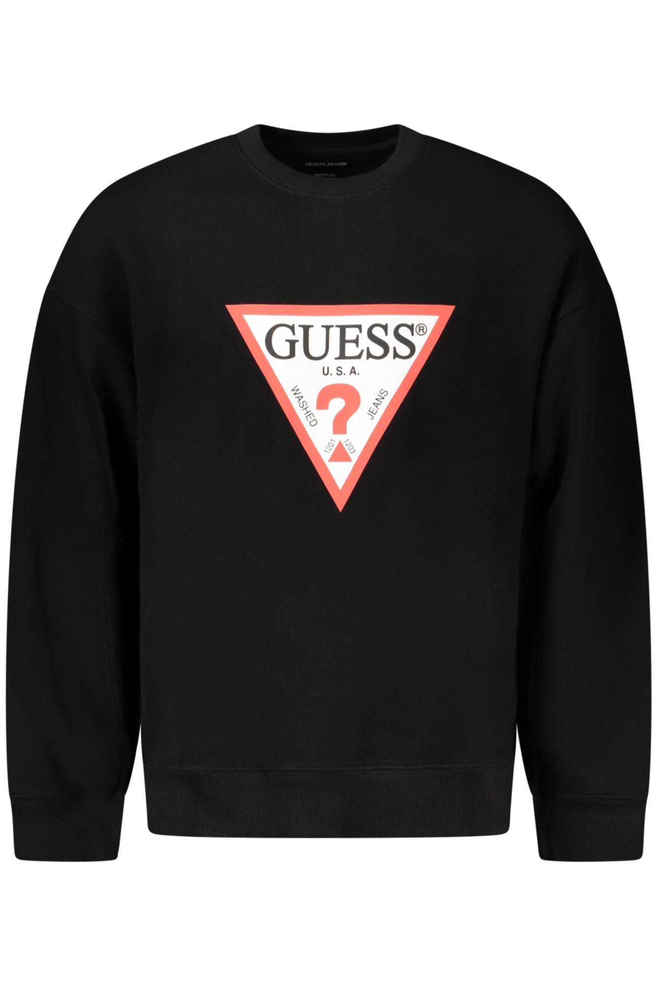 GUESS JEANS FELPA SENZA ZIP UOMO - Nero