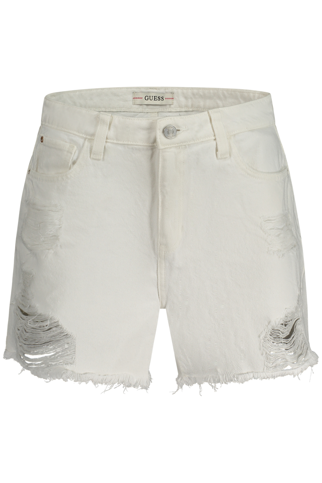 GUESS JEANS JEANS SHORT DONNA - Bianco