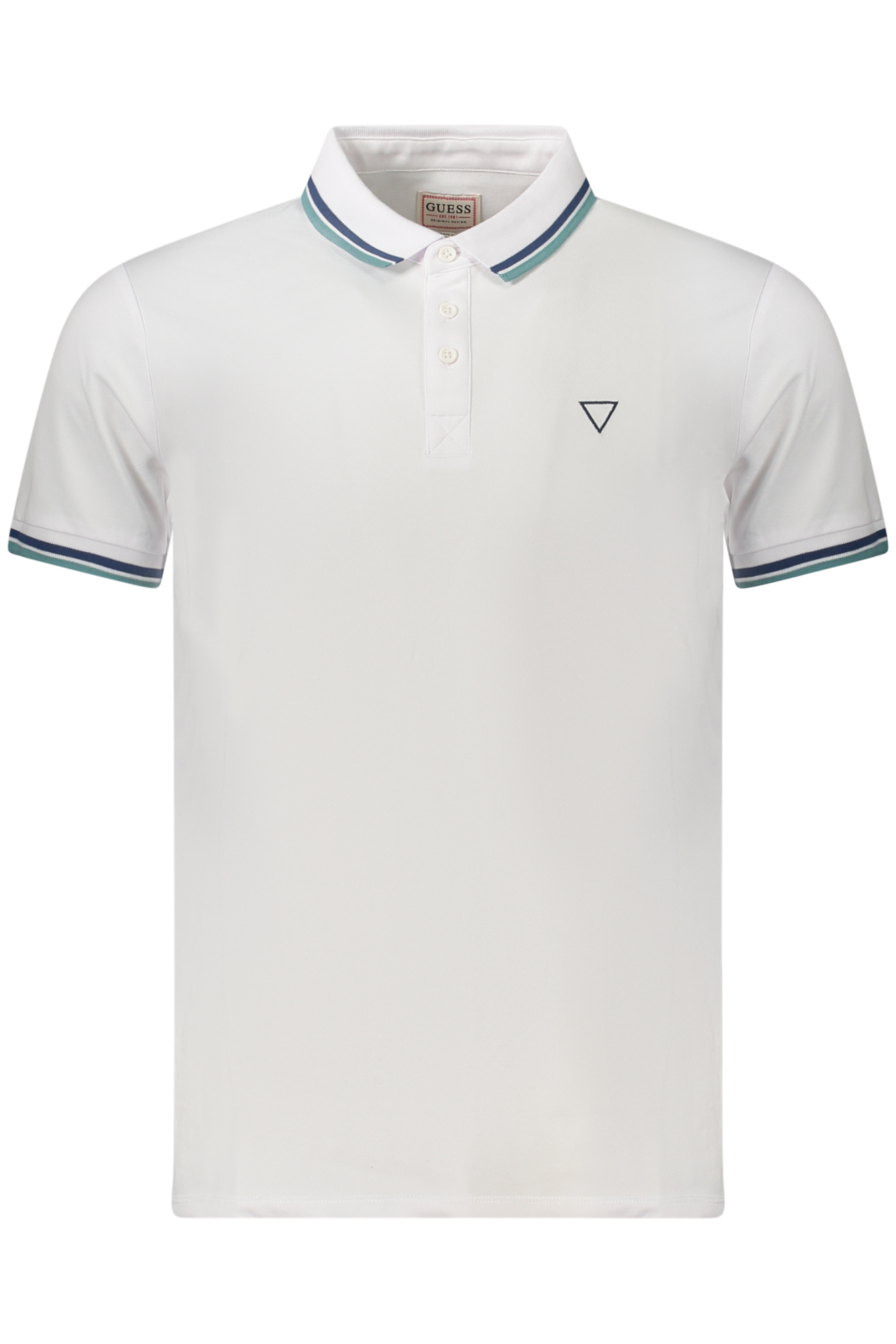 GUESS JEANS POLO MANICHE CORTE UOMO - Bianco