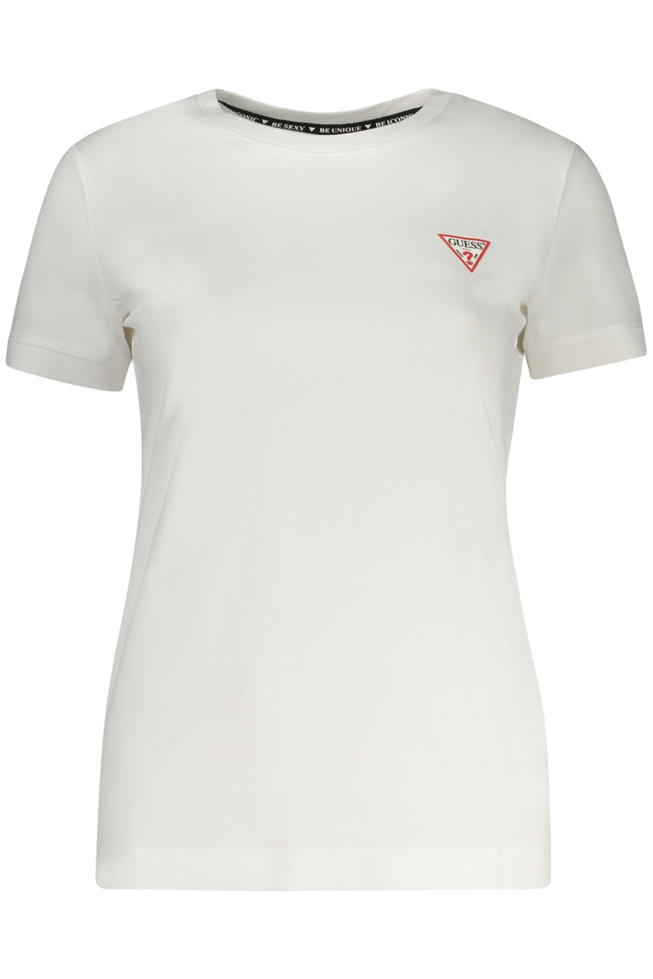 GUESS JEANS T-SHIRT MANICHE CORTE DONNA - Bianco