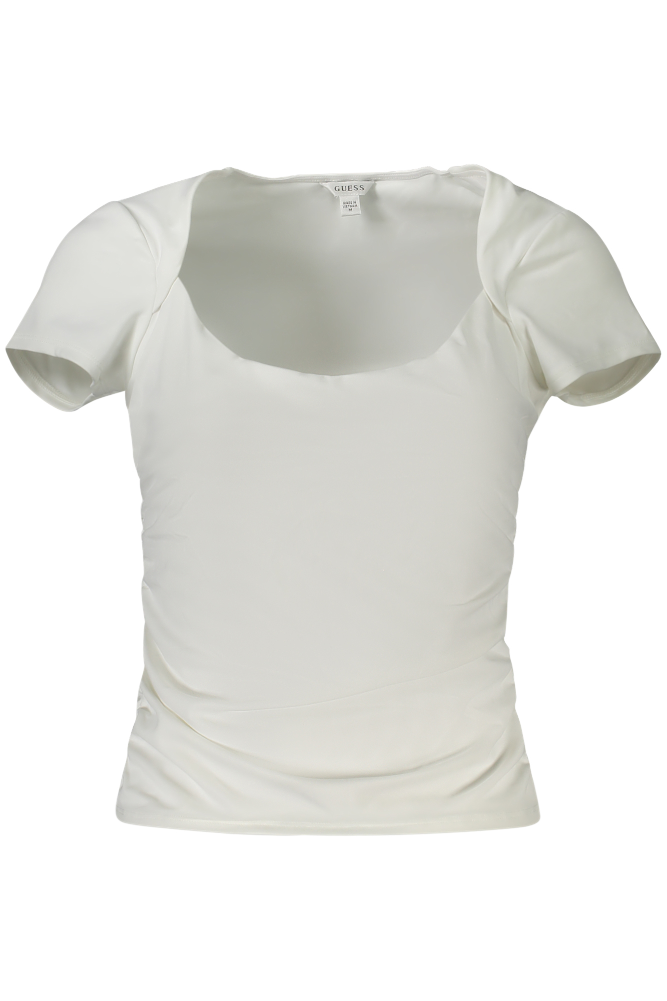 GUESS JEANS T-SHIRT MANICHE CORTE DONNA - Bianco
