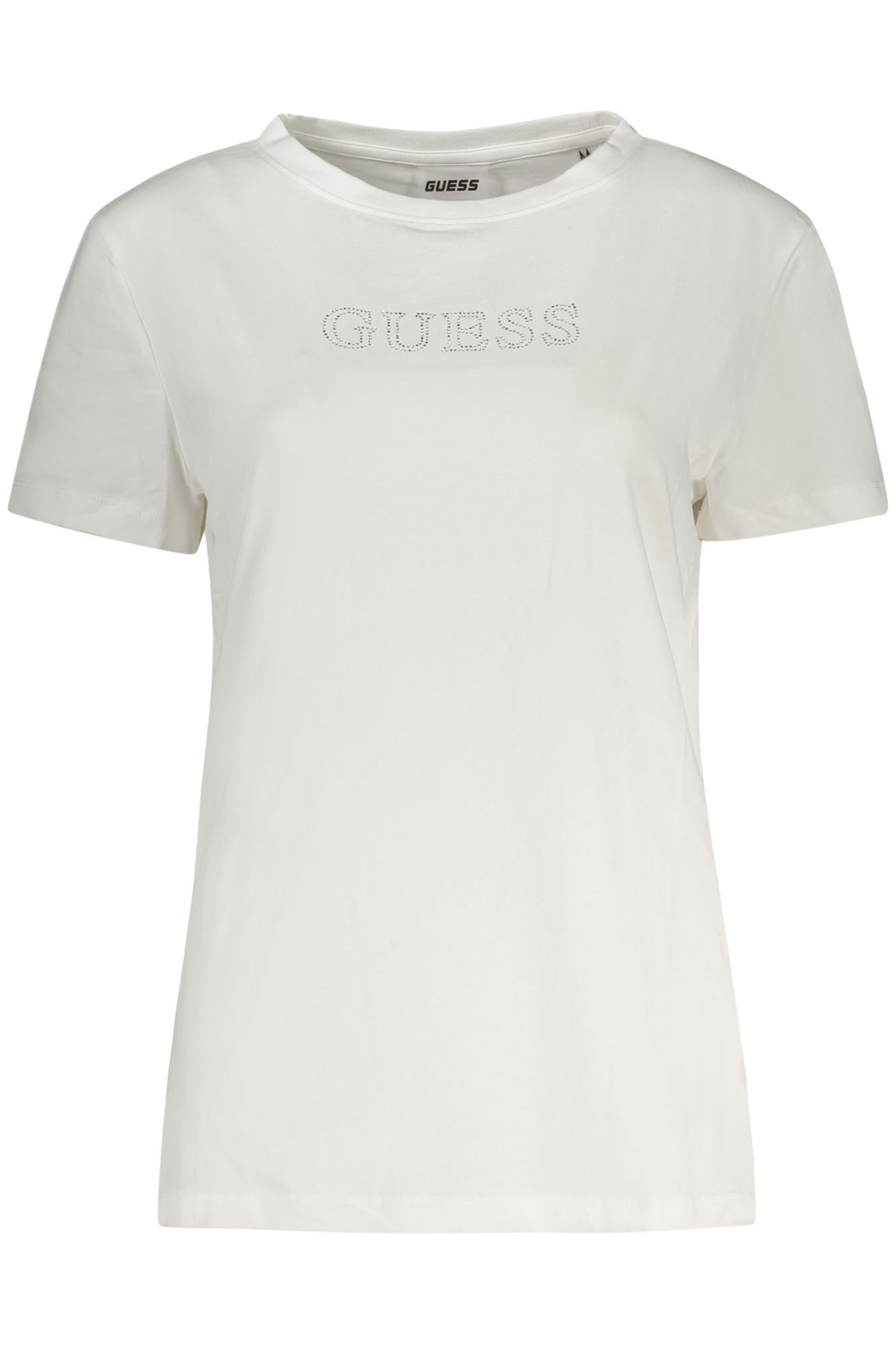 GUESS JEANS T-SHIRT MANICHE CORTE DONNA - Bianco