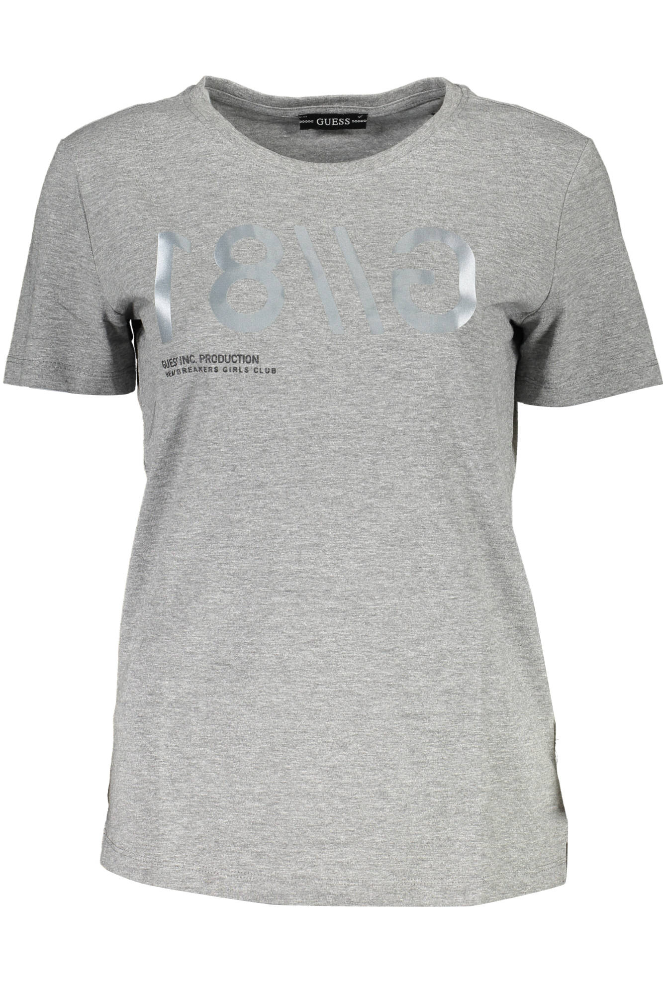 GUESS JEANS T-SHIRT MANICHE CORTE DONNA - Grigio