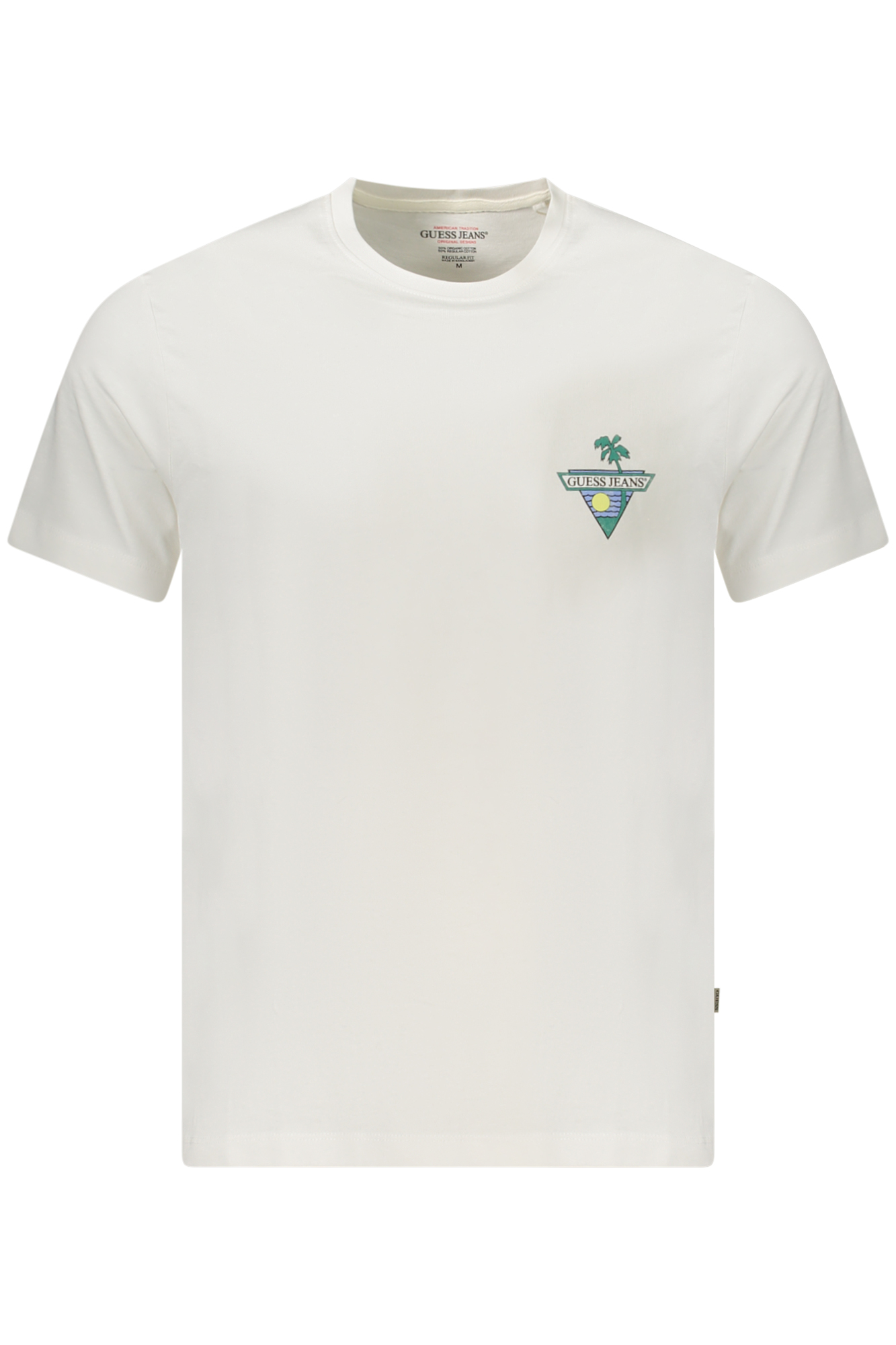 GUESS JEANS T-SHIRT MANICHE CORTE UOMO - Bianco