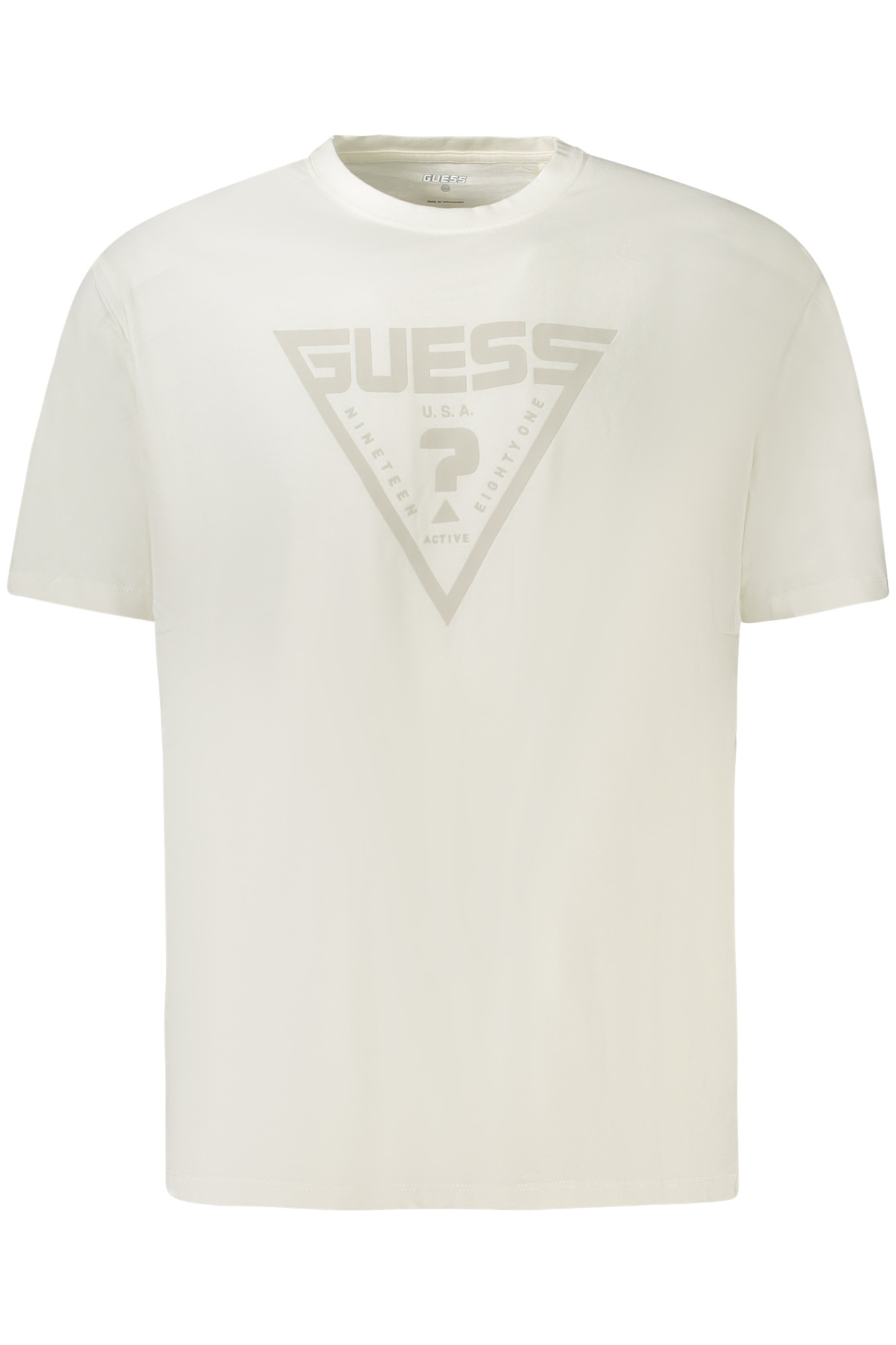 GUESS JEANS T-SHIRT MANICHE CORTE UOMO - Bianco