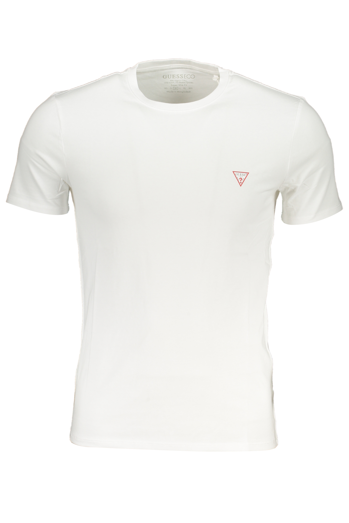 GUESS JEANS T-SHIRT MANICHE CORTE UOMO - Bianco