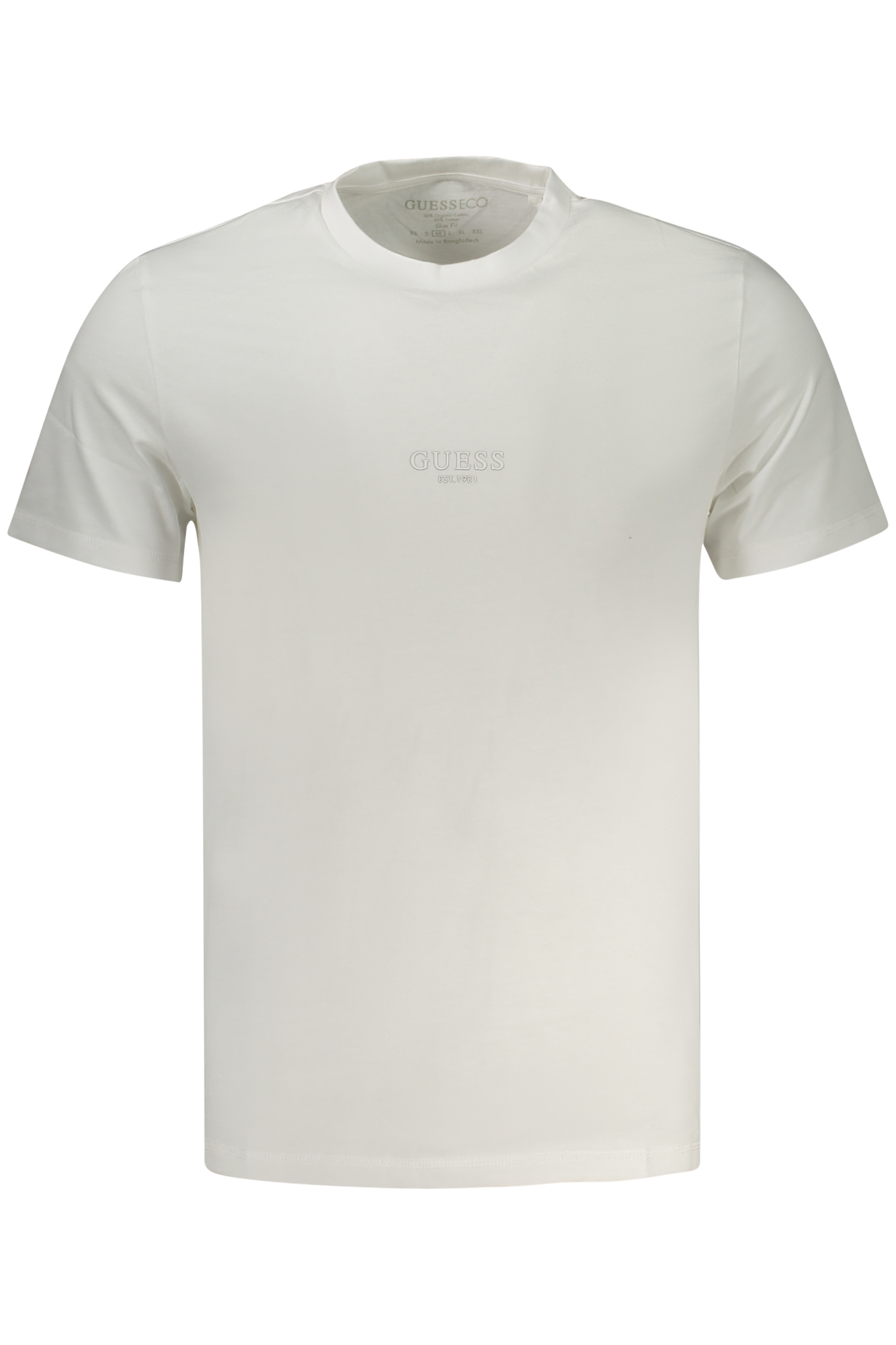 GUESS JEANS T-SHIRT MANICHE CORTE UOMO - Bianco