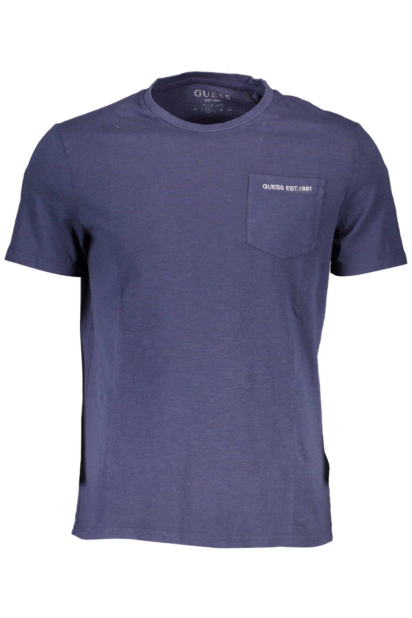 GUESS JEANS T-SHIRT MANICHE CORTE UOMO - Blu