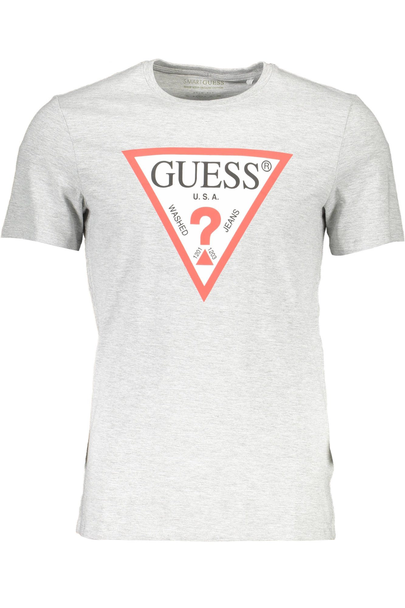 GUESS JEANS T-SHIRT MANICHE CORTE UOMO - Grigio