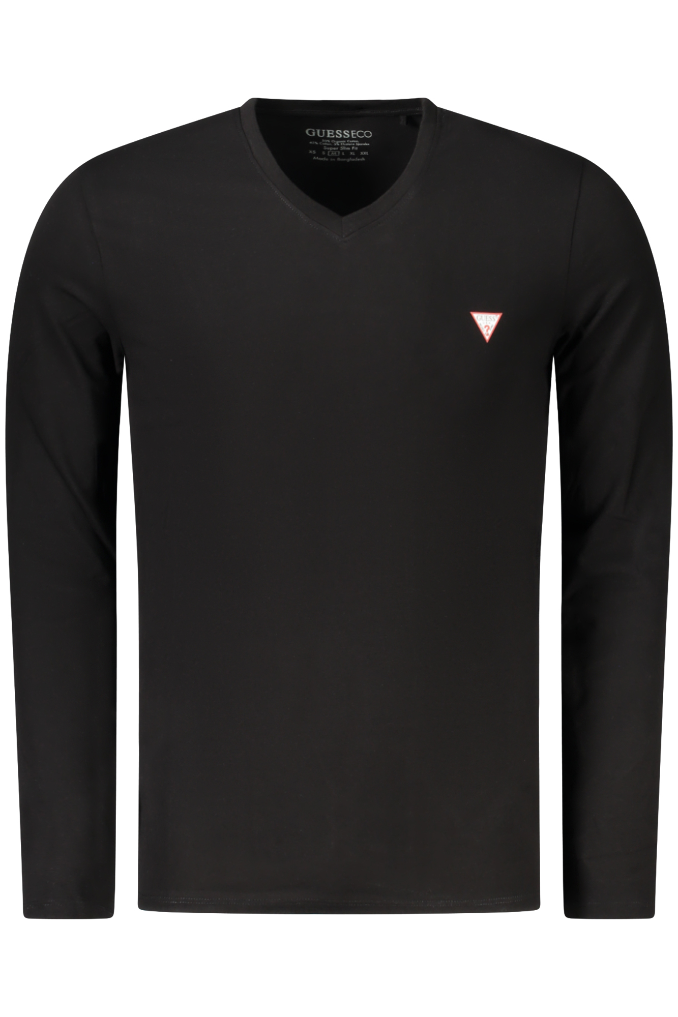 GUESS JEANS T-SHIRT MANICHE LUNGHE UOMO - Nero