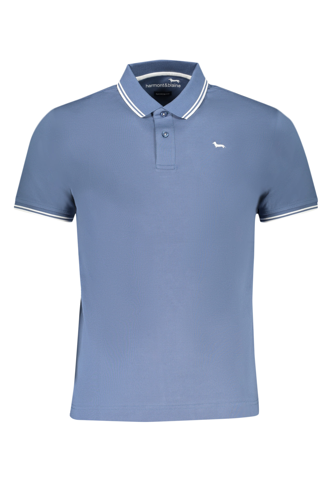 HARMONT & BLAINE POLO MANICHE CORTE UOMO - Blu