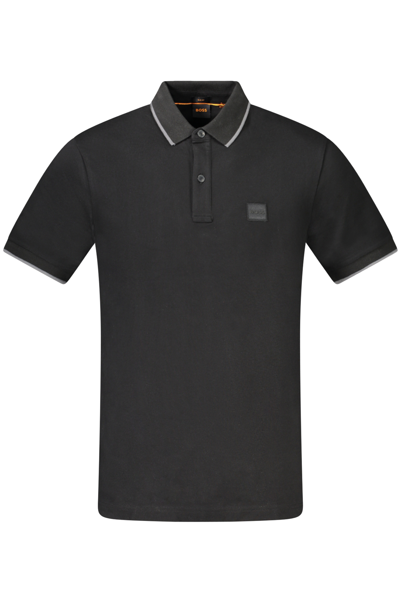 HUGO BOSS POLO MANICHE CORTE UOMO - Nero