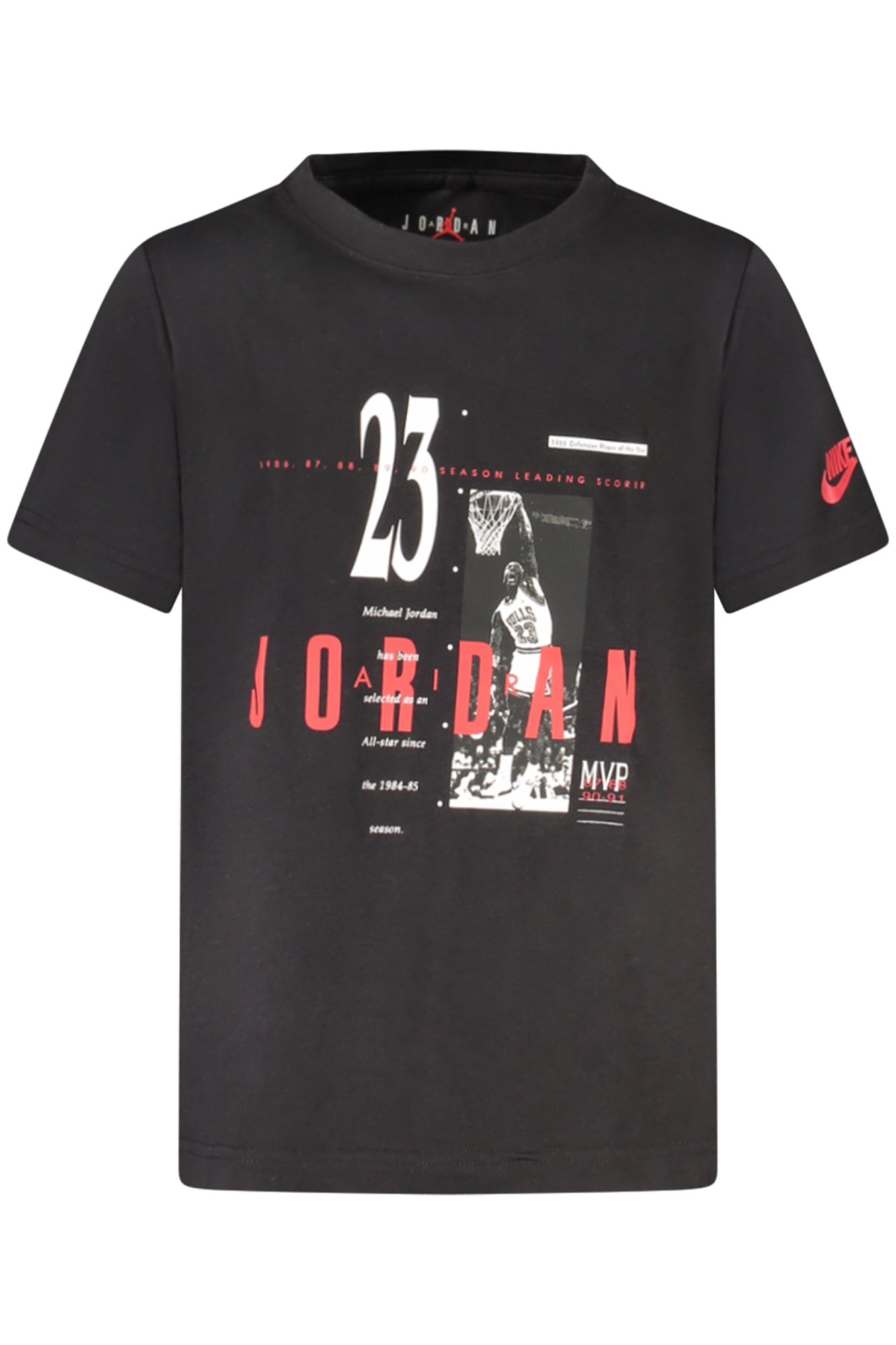 JORDAN T-SHIRT MANICHE CORTE BAMBINO - Nero