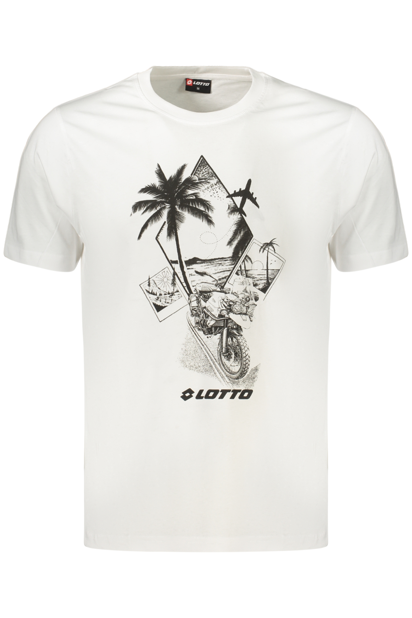 LOTTO T-SHIRT MANICHE CORTE UOMO - Bianco