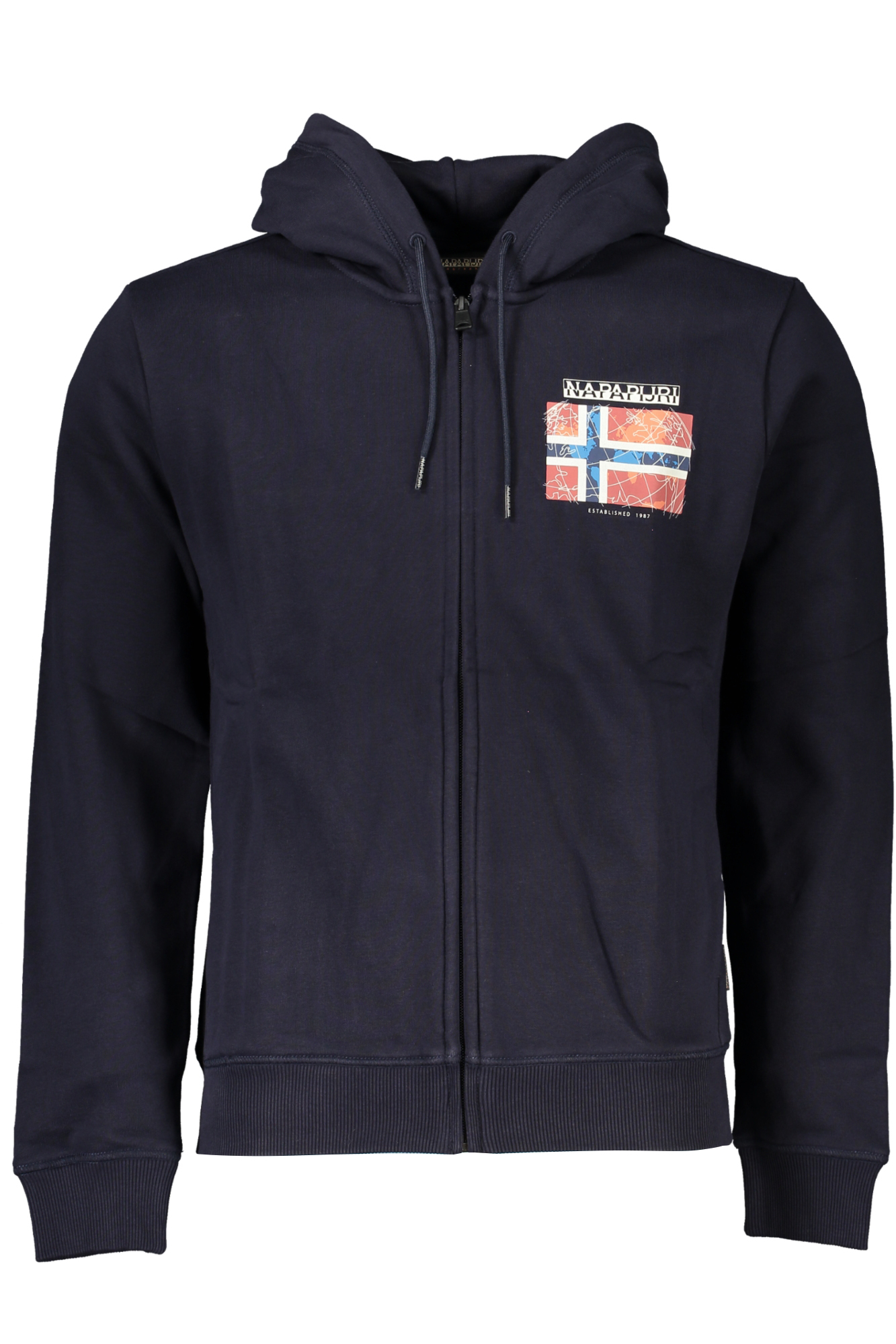 NAPAPIJRI FELPA CON ZIP UOMO - Blu