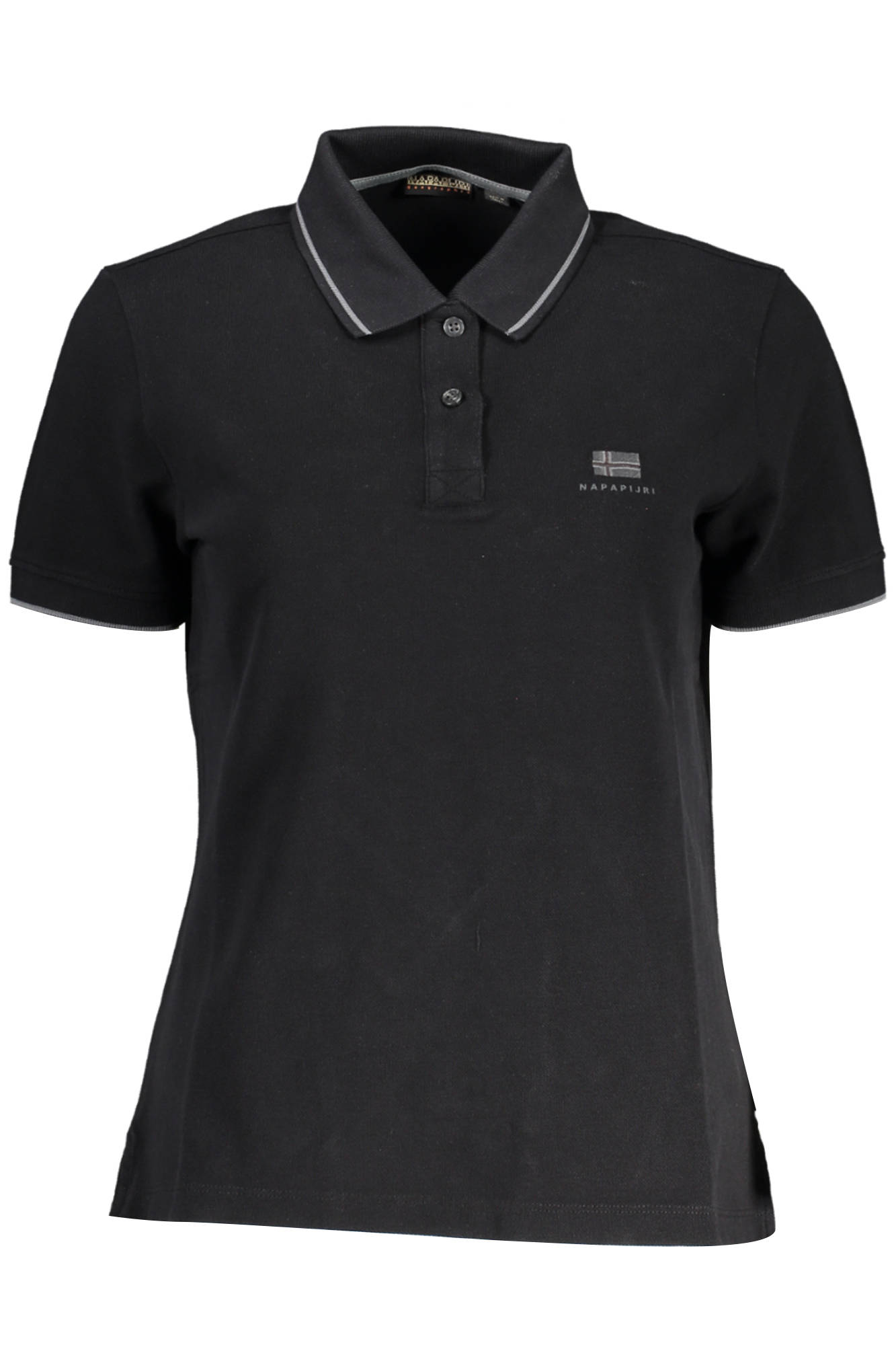 NAPAPIJRI POLO MANICHE CORTE DONNA - Nero