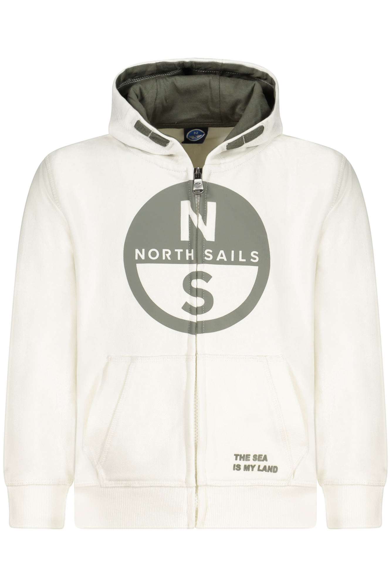 NORTH SAILS FELPA CON ZIP BAMBINO - Bianco