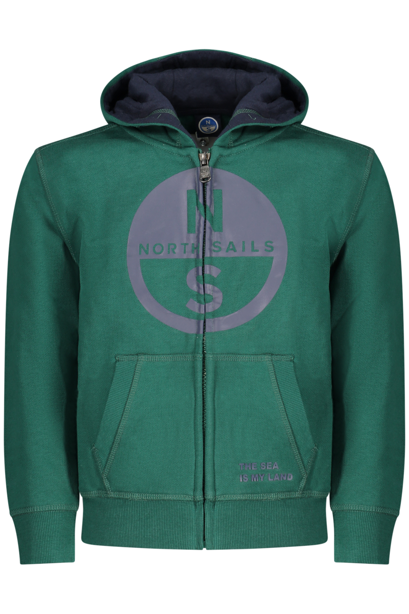 NORTH SAILS FELPA CON ZIP BAMBINO - Verde