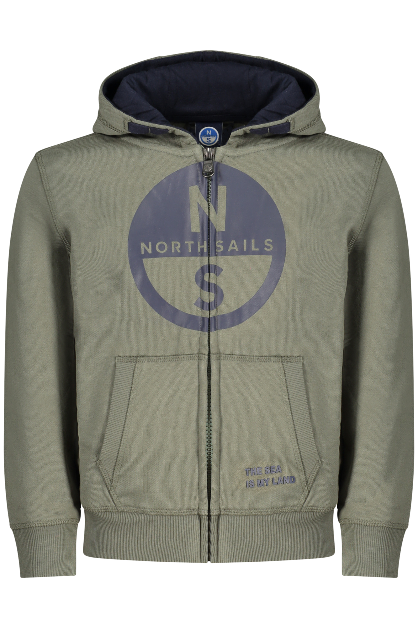 NORTH SAILS FELPA CON ZIP BAMBINO - Verde