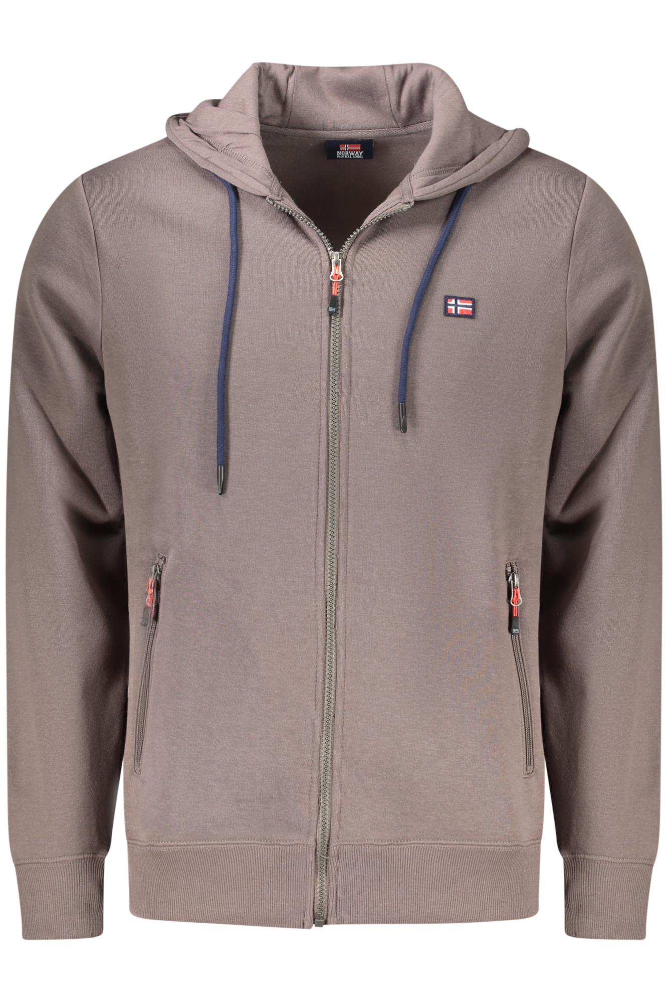 NORWAY 1963 FELPA CON ZIP UOMO - Marrone