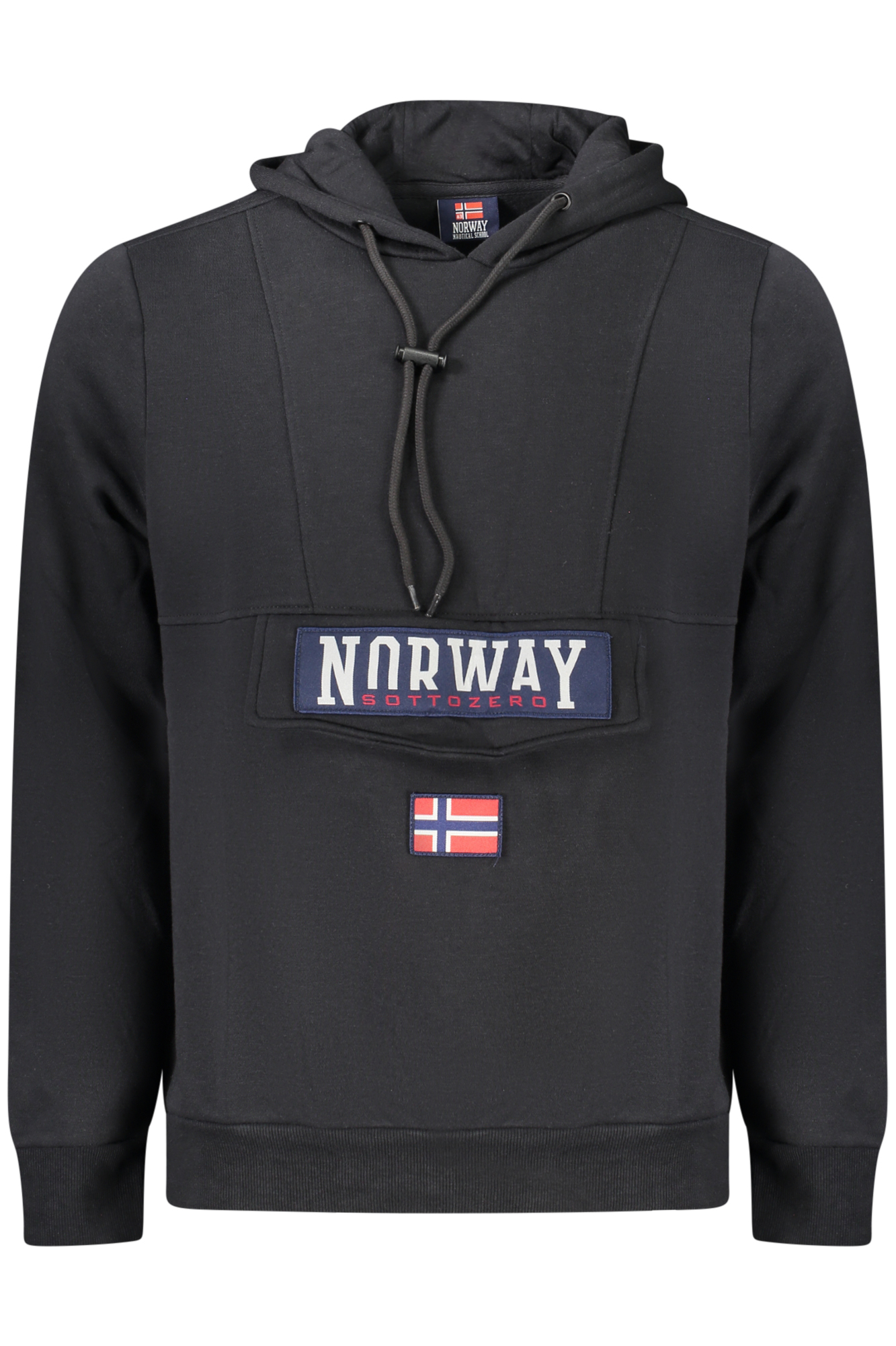 NORWAY 1963 FELPA SENZA ZIP UOMO - Nero