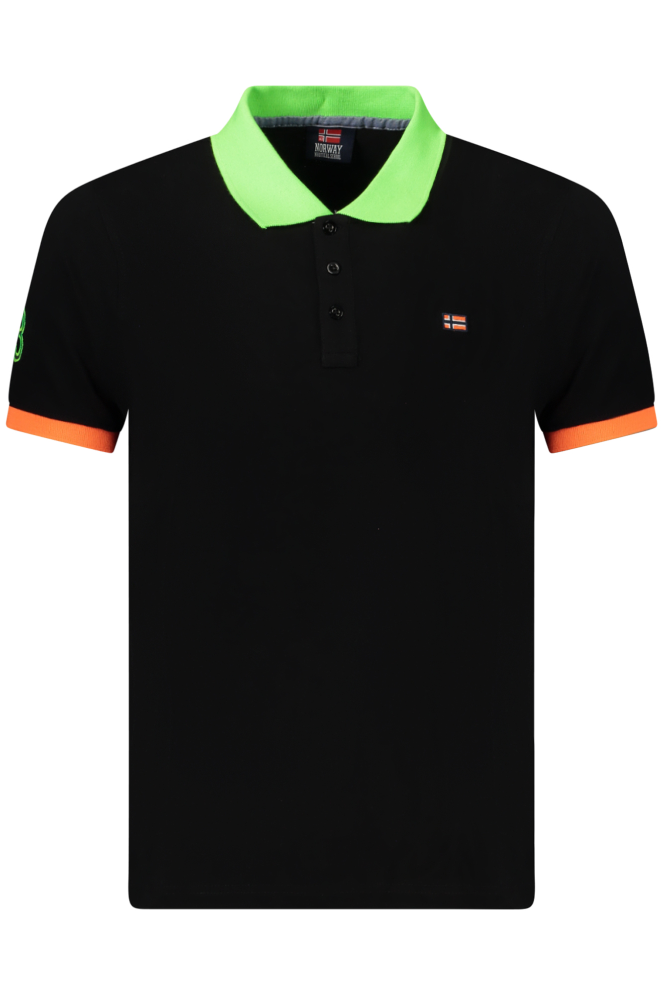 NORWAY 1963 POLO MANICHE CORTE UOMO - Nero