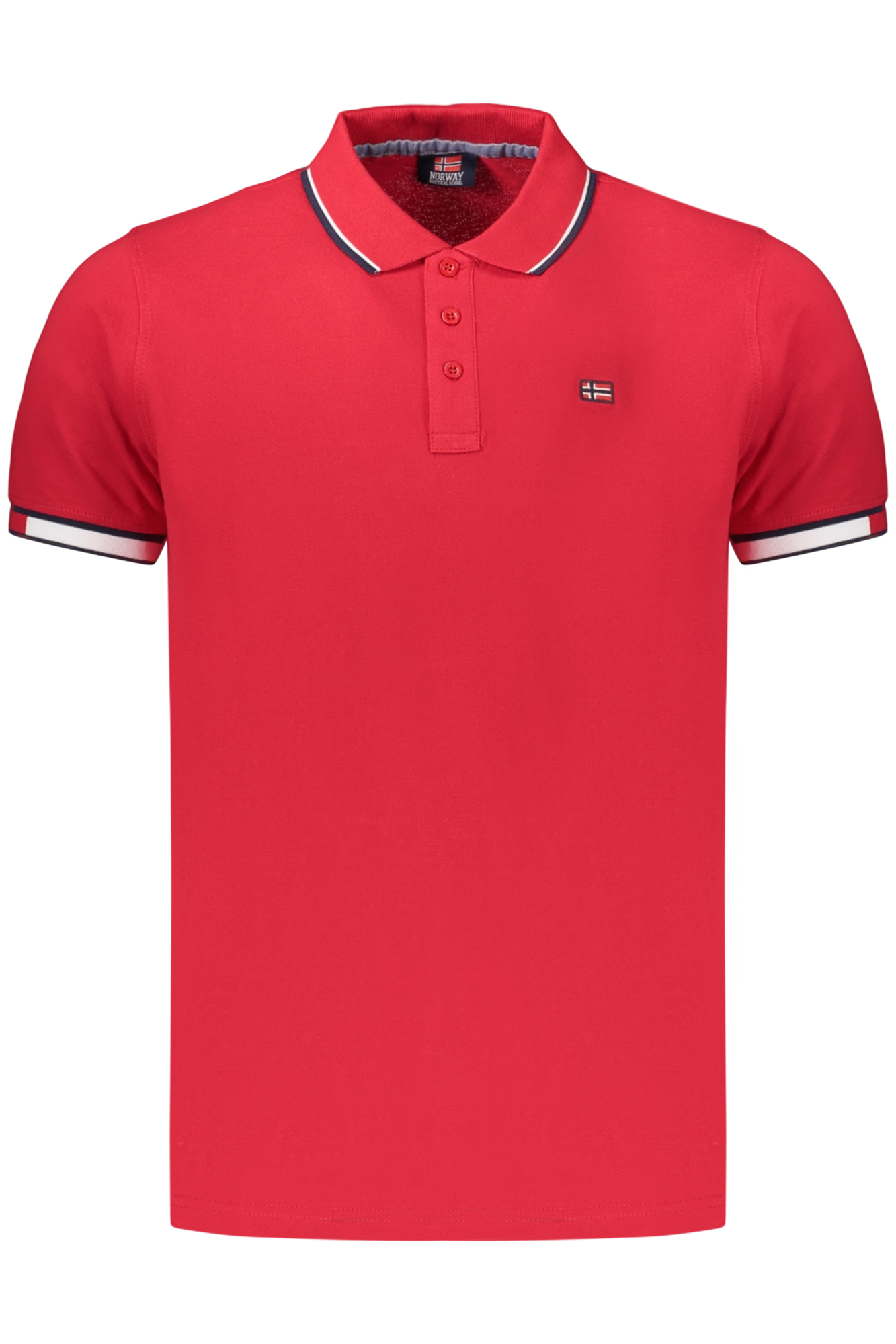NORWAY 1963 POLO MANICHE CORTE UOMO - Rosso