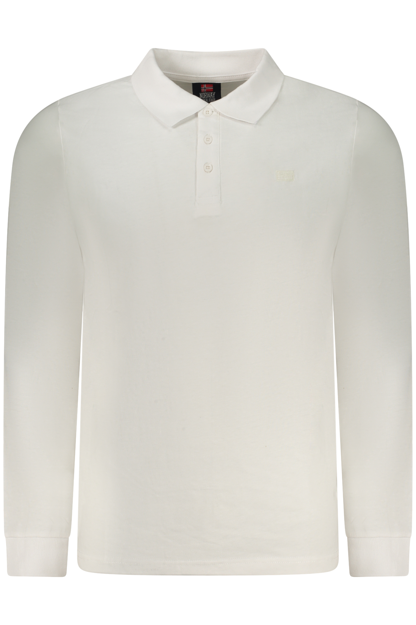 NORWAY 1963 POLO MANICHE LUNGHE UOMO - Bianco