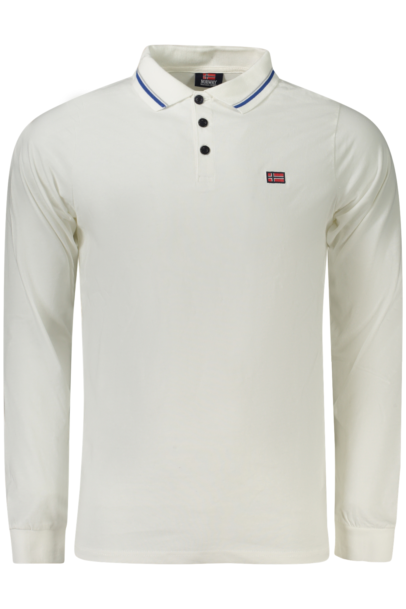 NORWAY 1963 POLO MANICHE LUNGHE UOMO - Bianco
