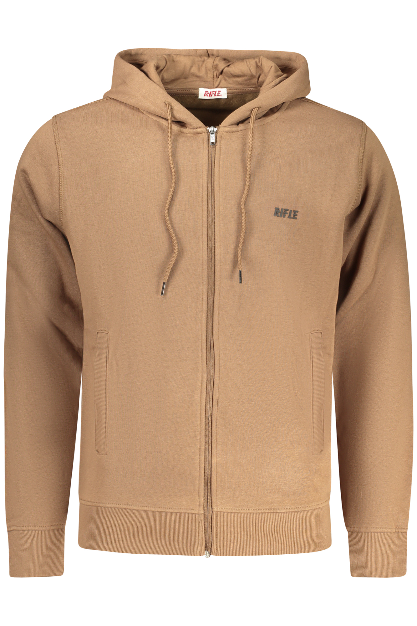 RIFLE FELPA CON ZIP UOMO - Marrone