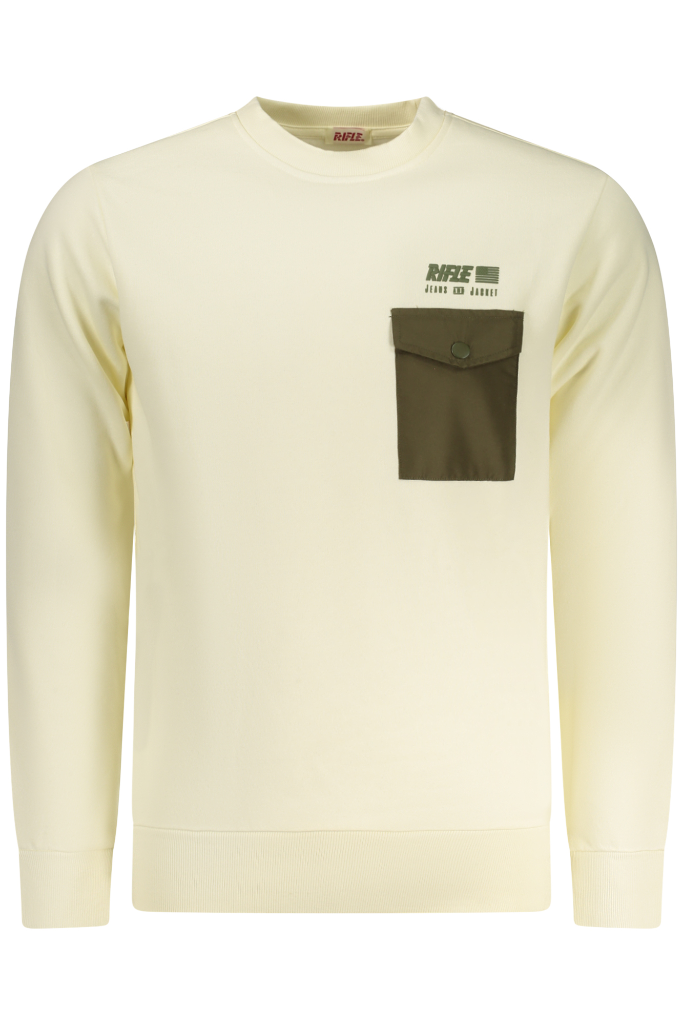RIFLE FELPA SENZA ZIP UOMO - Bianco