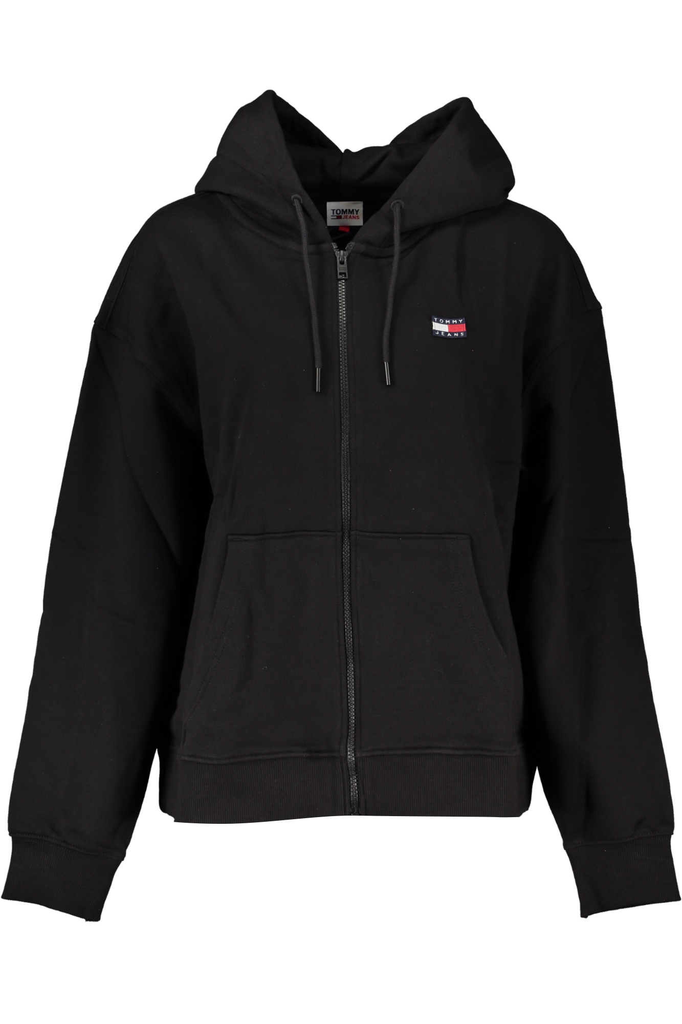 TOMMY HILFIGER FELPA CON ZIP DONNA - Nero