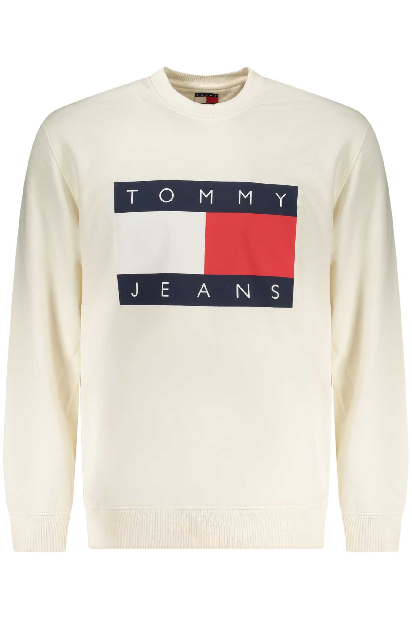TOMMY HILFIGER FELPA SENZA ZIP UOMO - Bianco