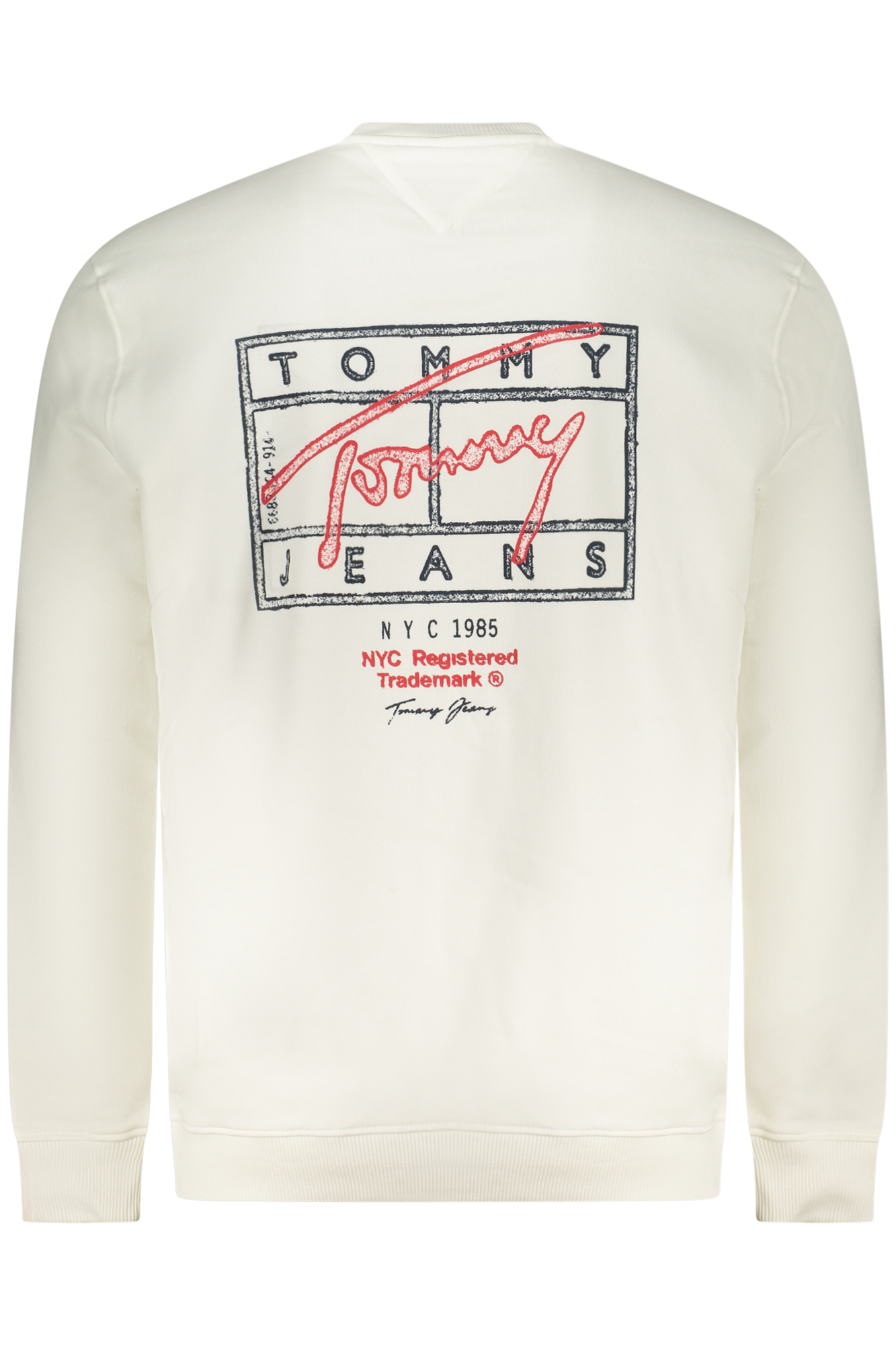 TOMMY HILFIGER FELPA SENZA ZIP UOMO - Bianco - immagine 2