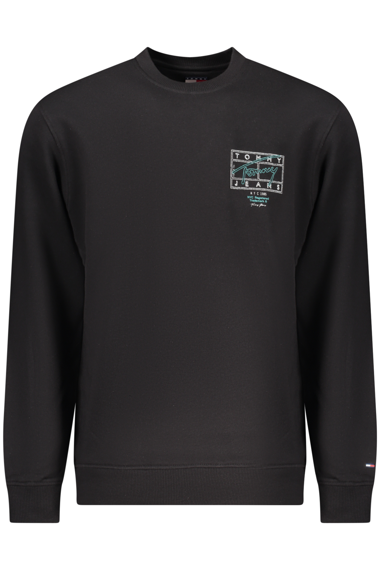 TOMMY HILFIGER FELPA SENZA ZIP UOMO - Nero