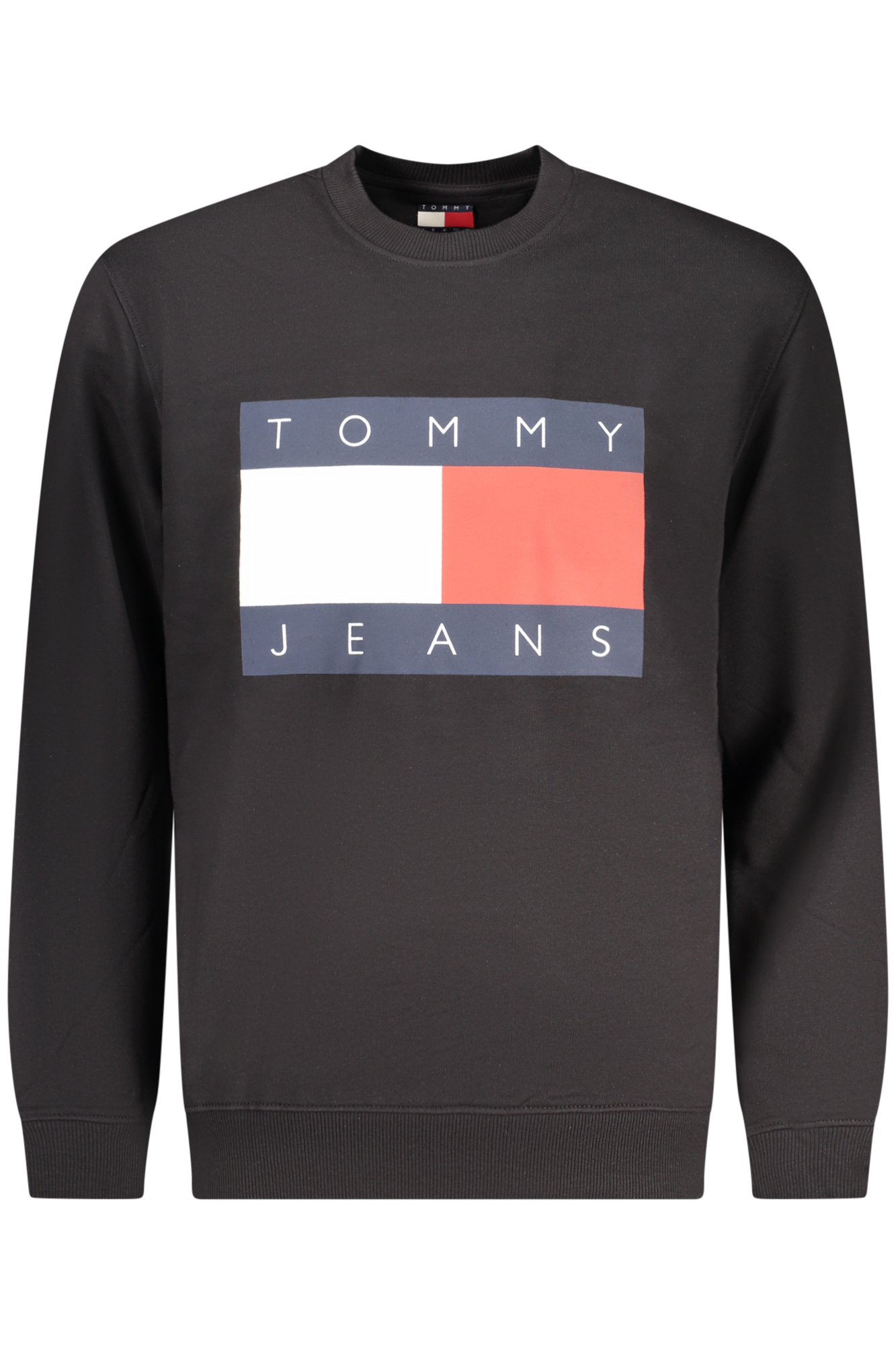 TOMMY HILFIGER FELPA SENZA ZIP UOMO - Nero