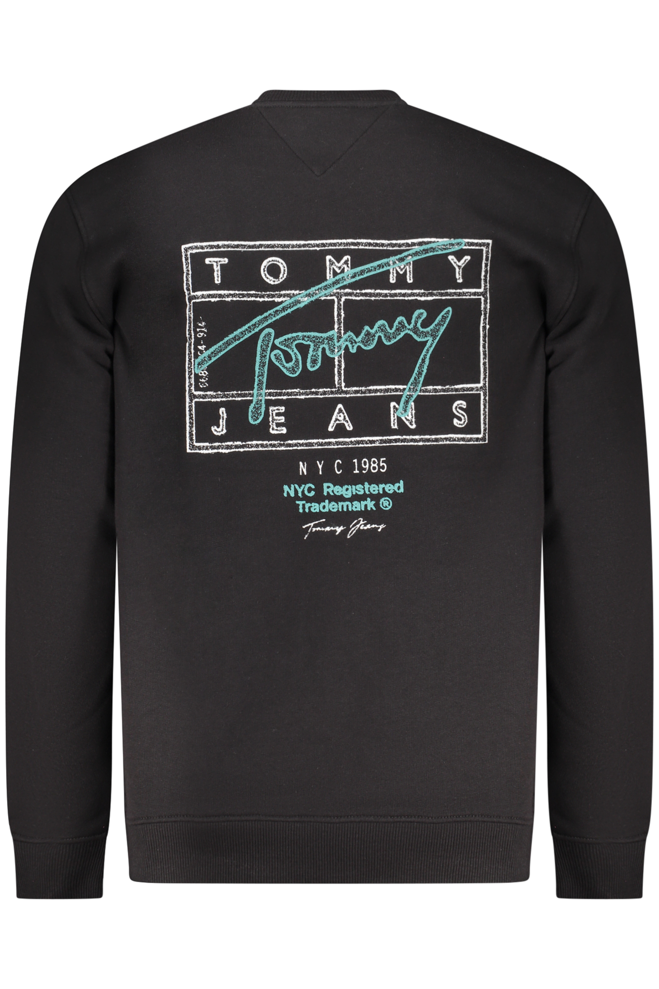 TOMMY HILFIGER FELPA SENZA ZIP UOMO - Nero - immagine 2