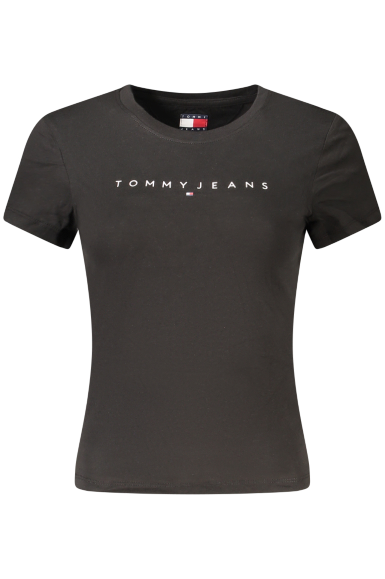 TOMMY HILFIGER T-SHIRT MANICHE CORTE DONNA - Nero