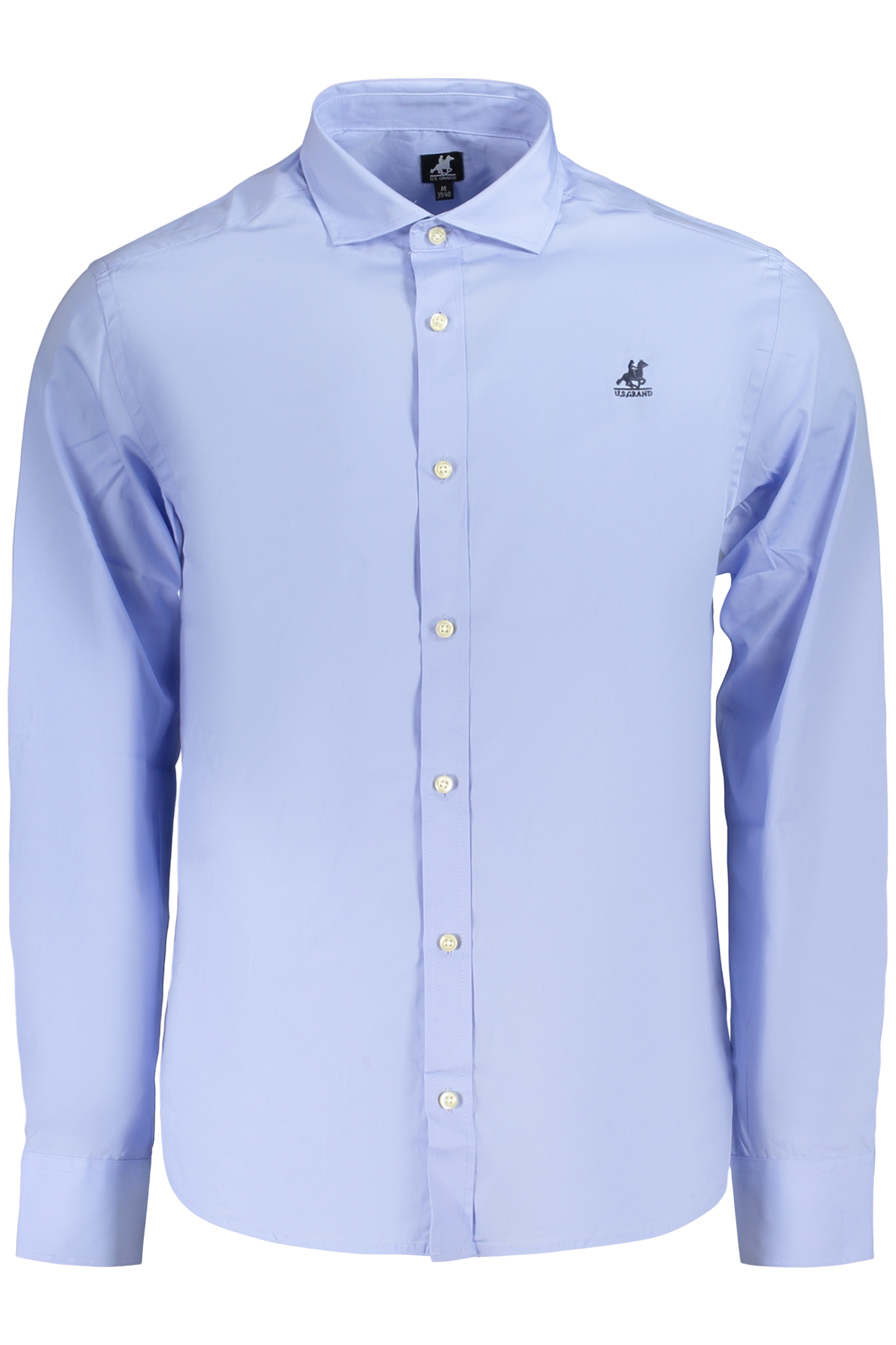 U.S. GRAND CAMICIA MANICHE LUNGHE UOMO - Azzurro