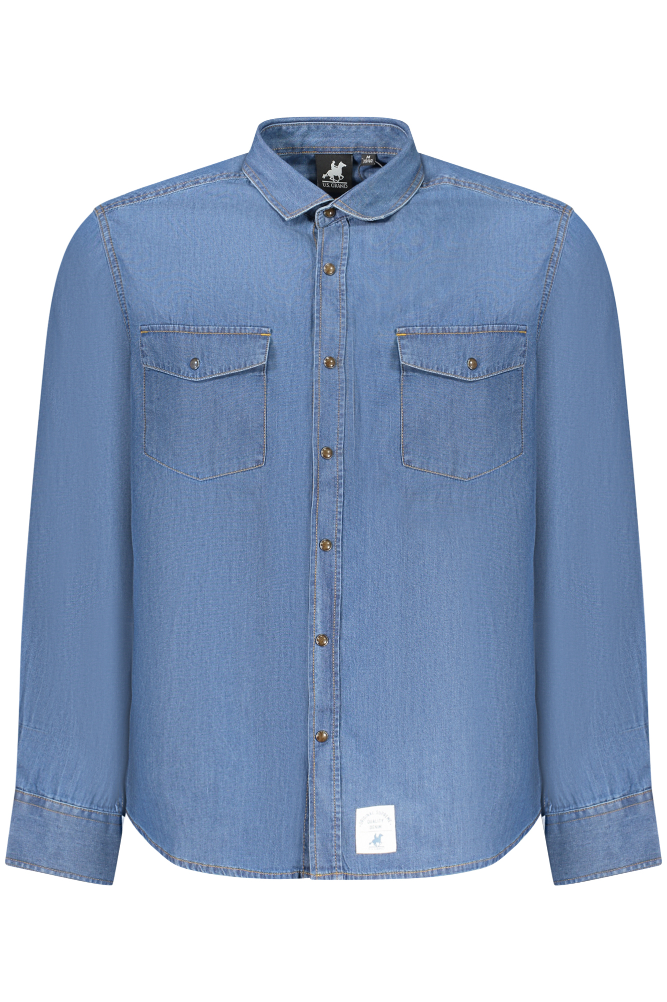 U.S. GRAND CAMICIA MANICHE LUNGHE UOMO - Blu