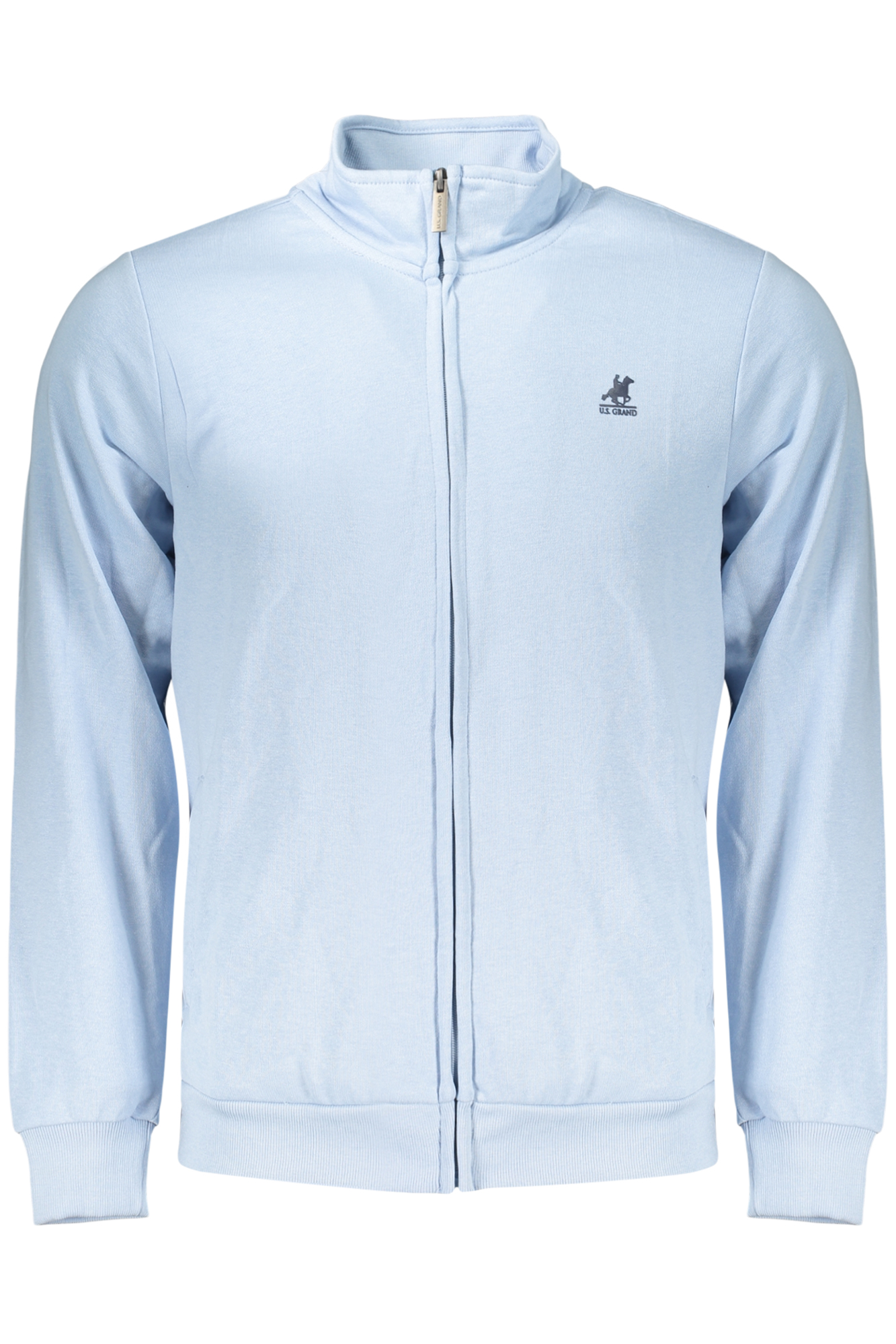 U.S. GRAND FELPA CON ZIP UOMO - Azzurro