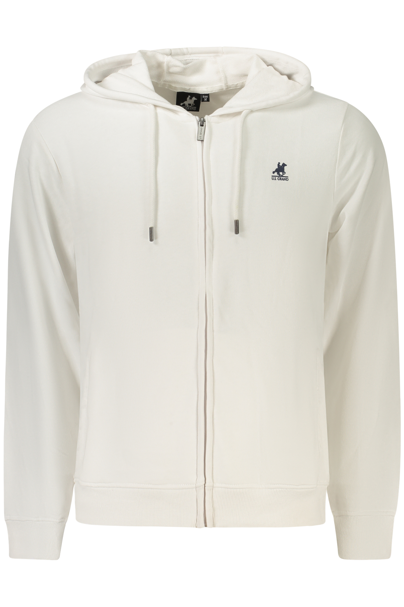 U.S. GRAND FELPA CON ZIP UOMO - Bianco